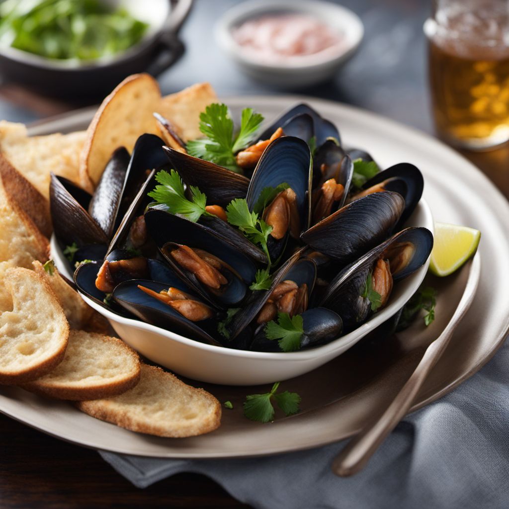 Steamed Mussels with Pittsburgh Twist