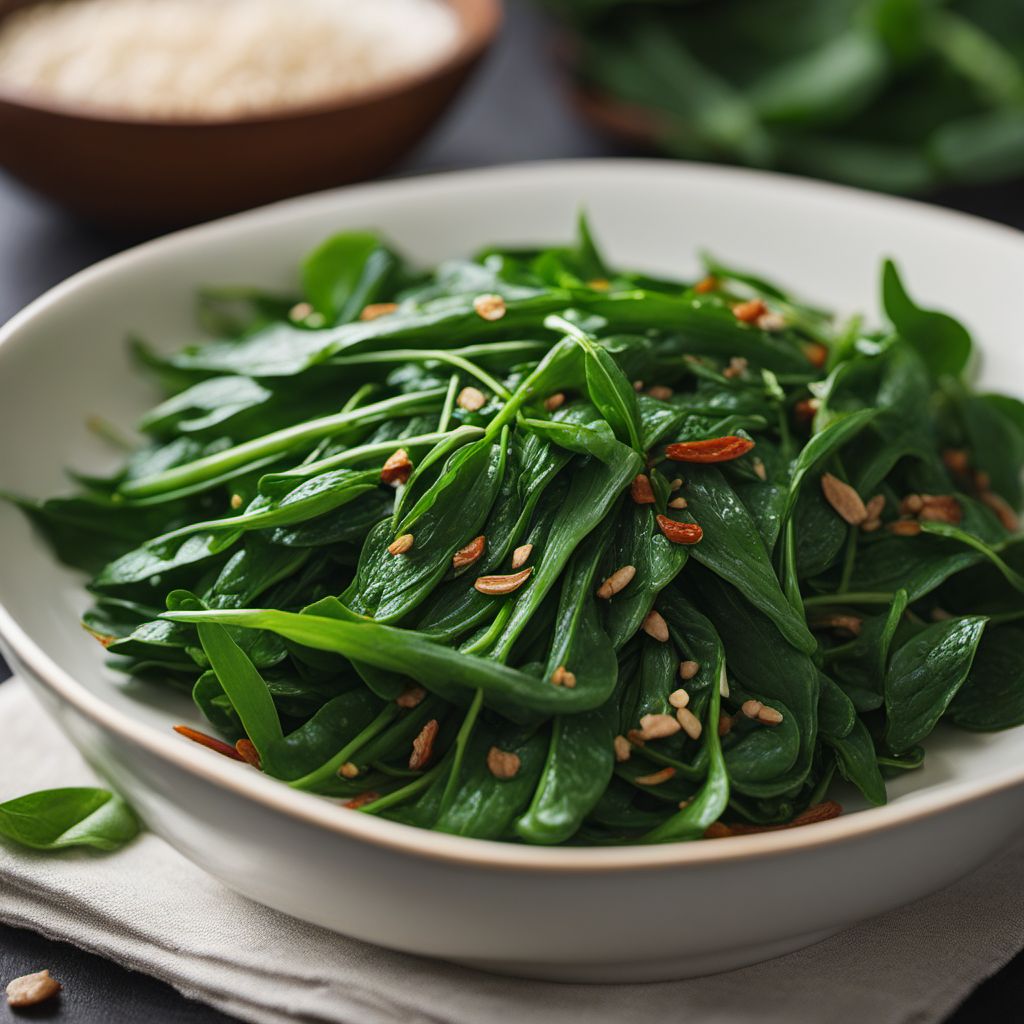 Stir-Fried Water Spinach with Garlic