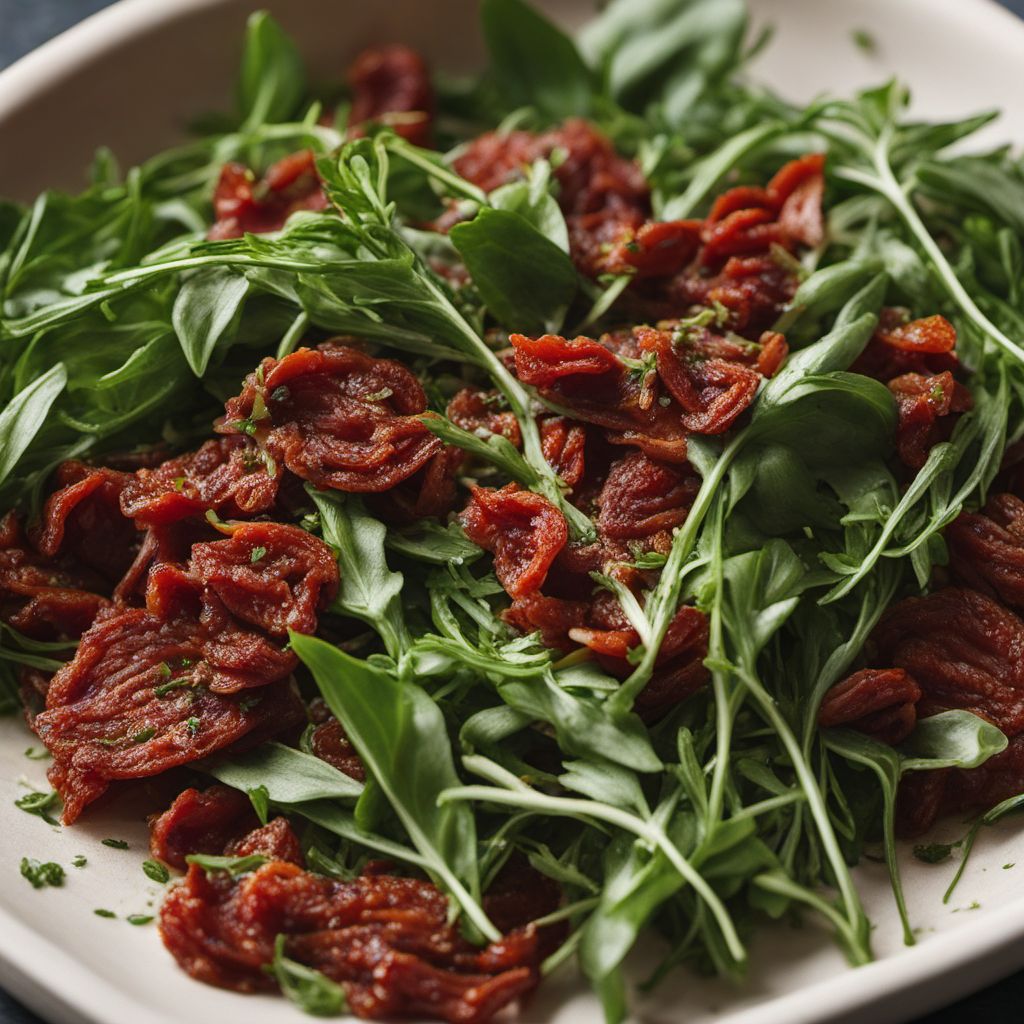 Straccetti with Sun-Dried Tomatoes and Arugula