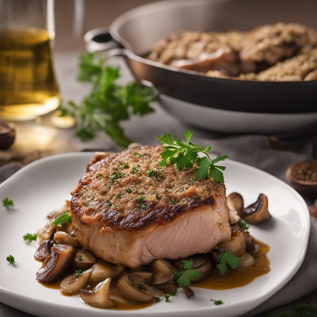 Stuffed Pork Chop with Mushroom and Onion Filling