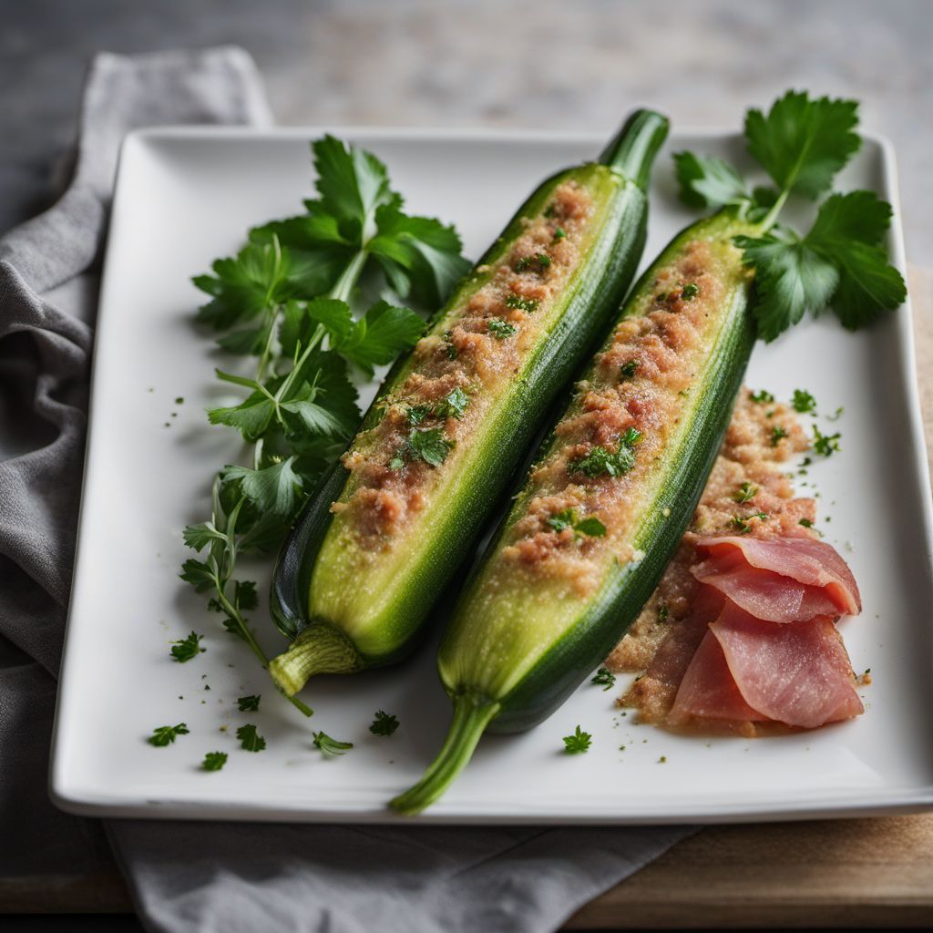 Stuffed Zucchini with Prosciutto