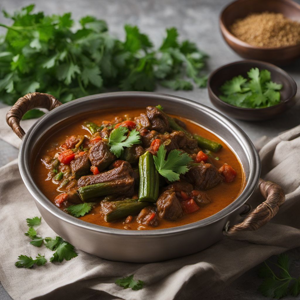 Sudanese Spiced Lamb Stew with Okra