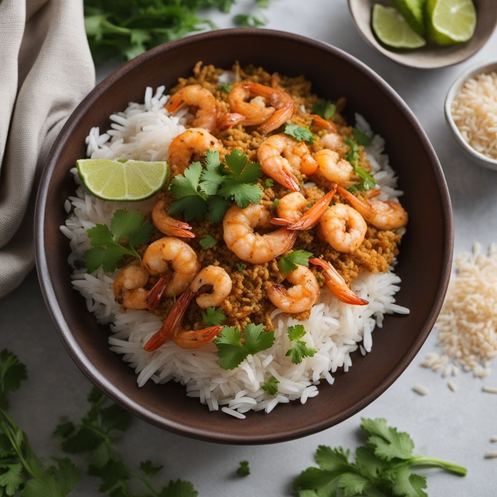 Surinamese Coconut Rice with Shrimp