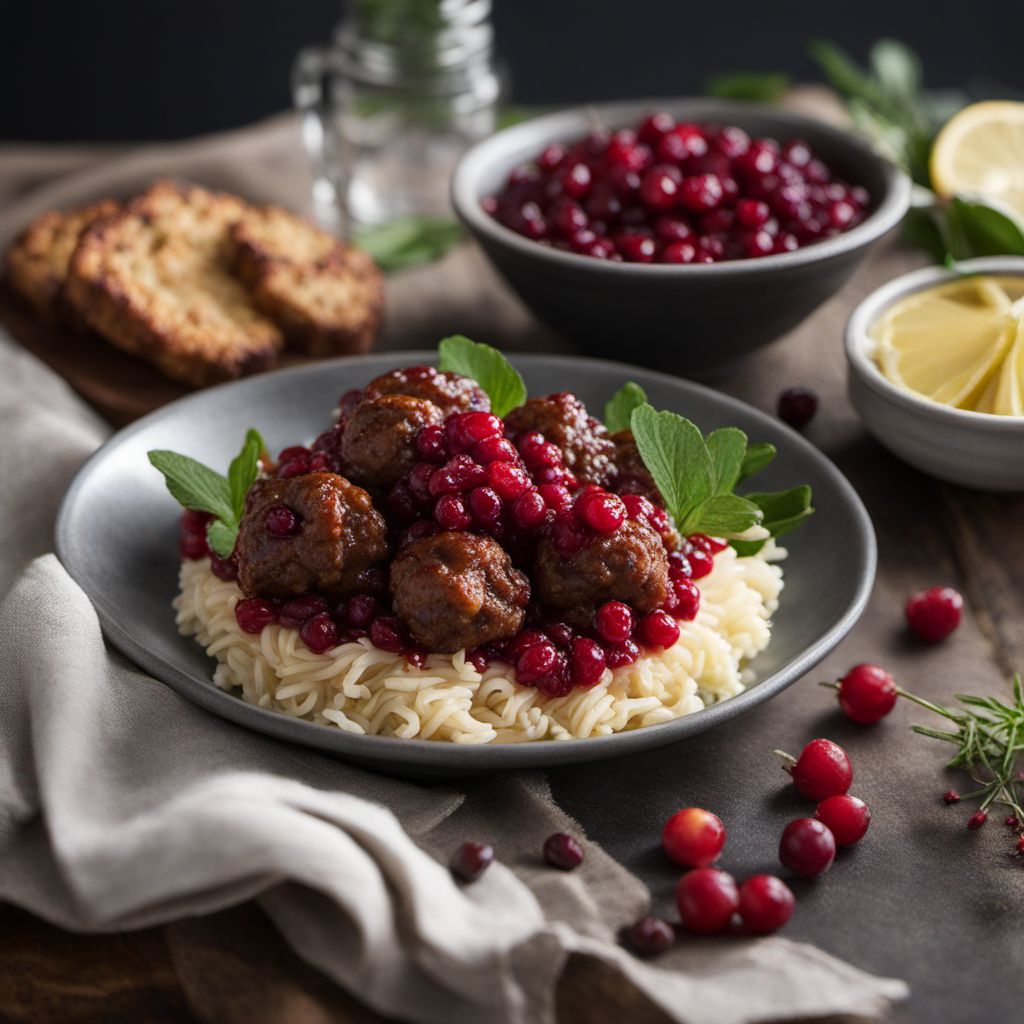 Swedish Meatballs with Lingonberry Sauce