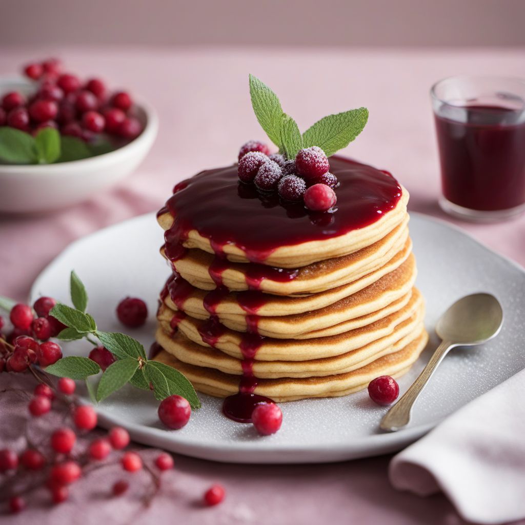 Swedish Saffron Pancake with Lingonberry Sauce