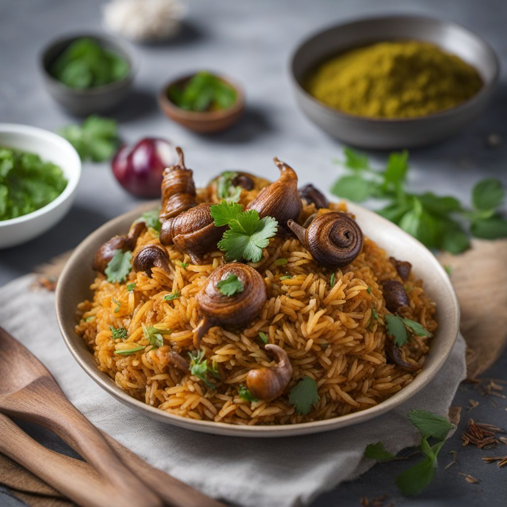 Sylheti-style Spiced Rice with Rabbit and Snails