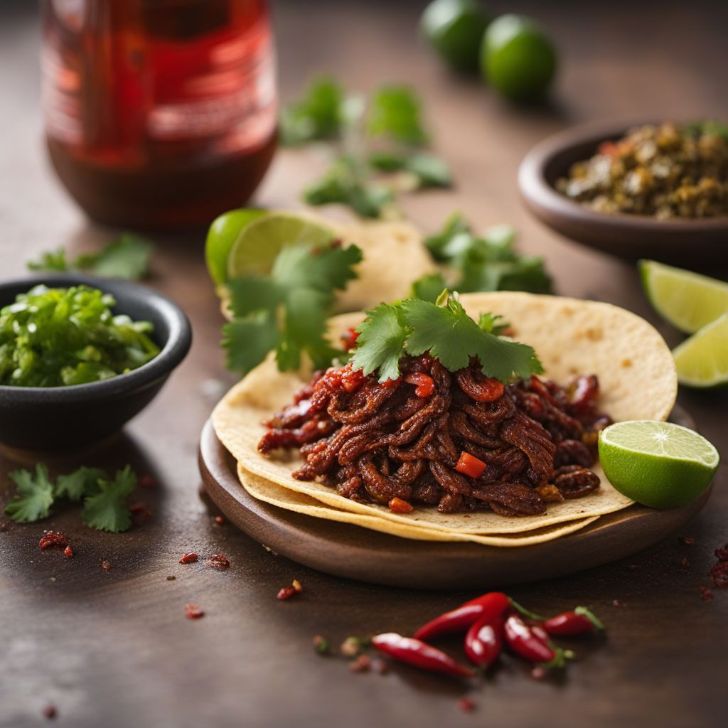 Tacos de Chapulines with Salsa Verde