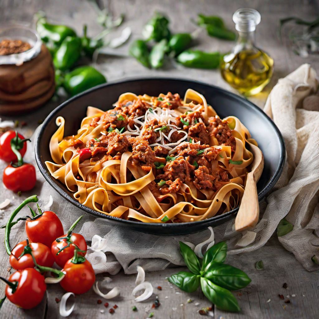 Caribbean-style Tagliatelle al ragù alla Bolognese