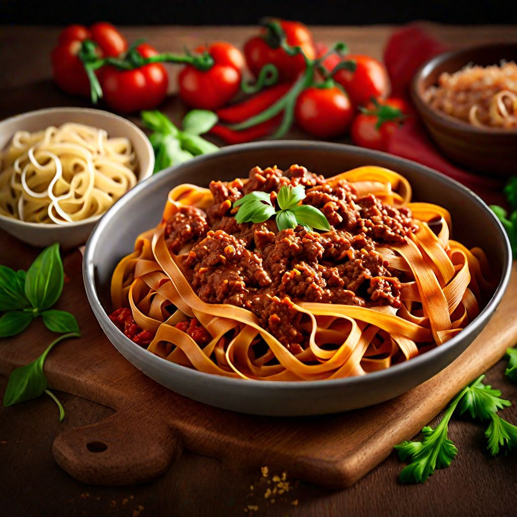 Tagliatelle al ragù alla Bolognese with a New Mexican Twist