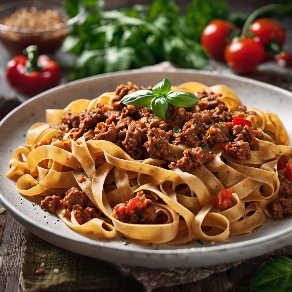 Tagliatelle al ragù alla Bolognese - Peruvian Style