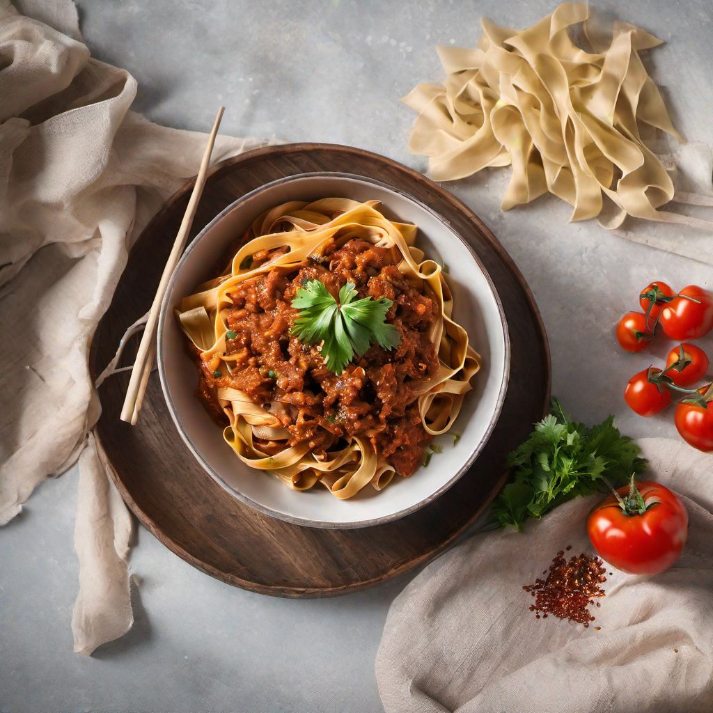 Taiwanese-style Tagliatelle al ragù alla Bolognese