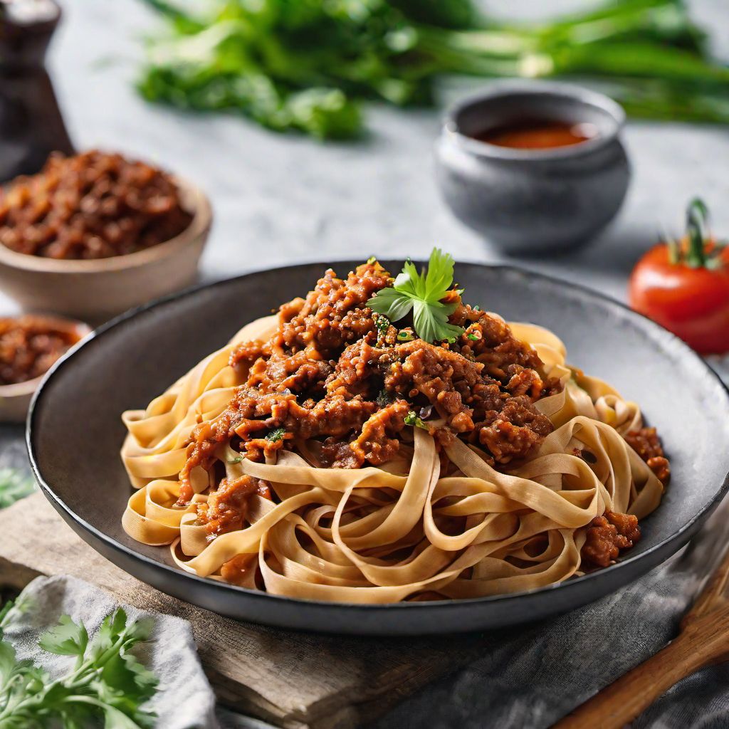 Taiwanese-style Tagliatelle al ragù alla Bolognese