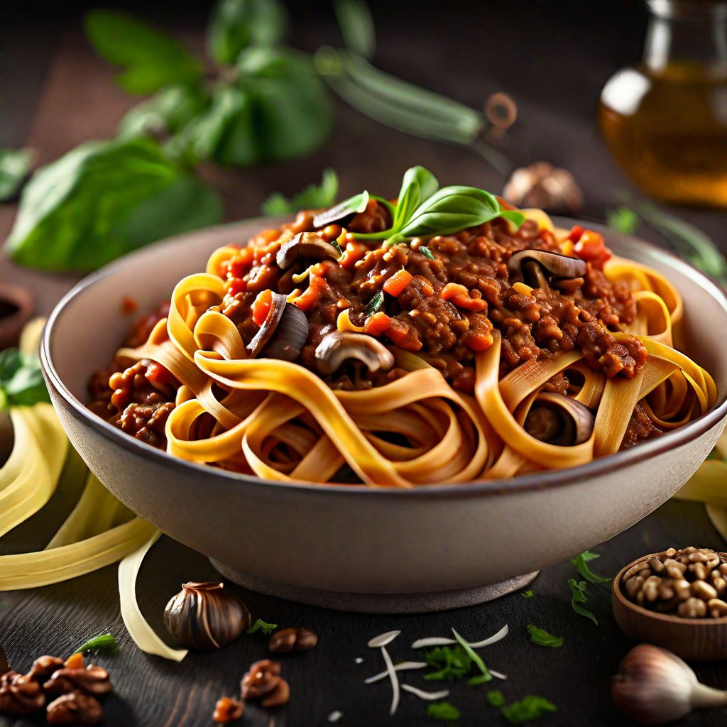Vegetarian Tagliatelle al Ragù alla Bolognese