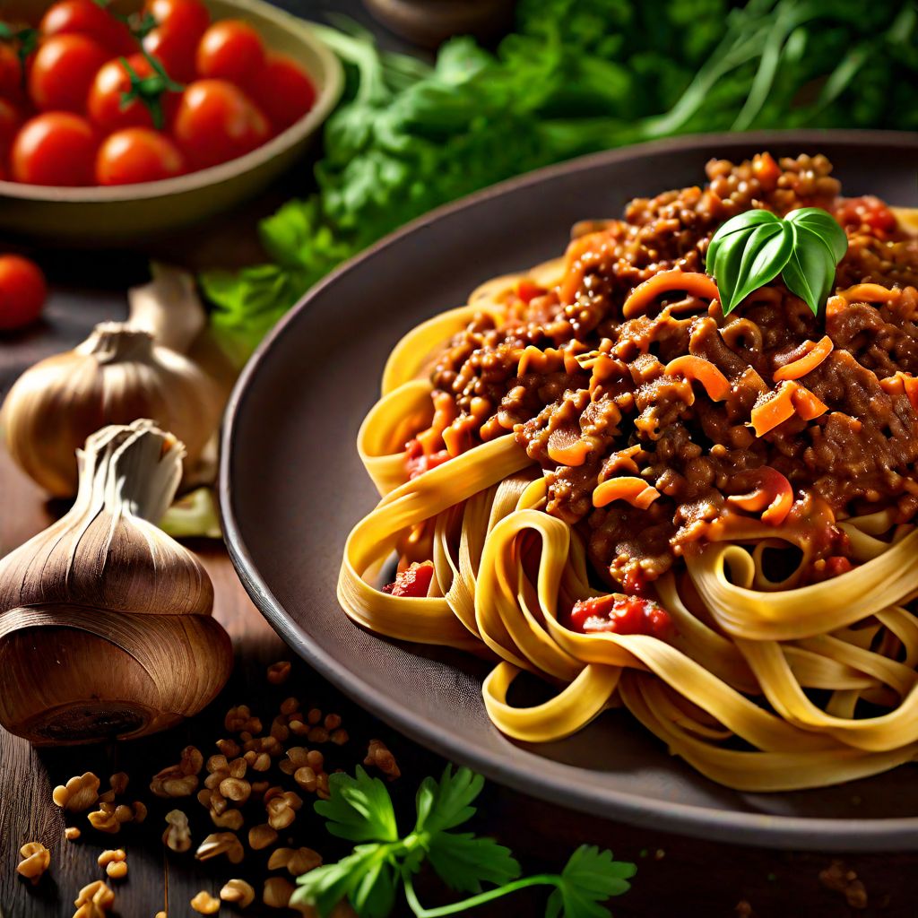 Vegetarian Tagliatelle al Ragù alla Bolognese