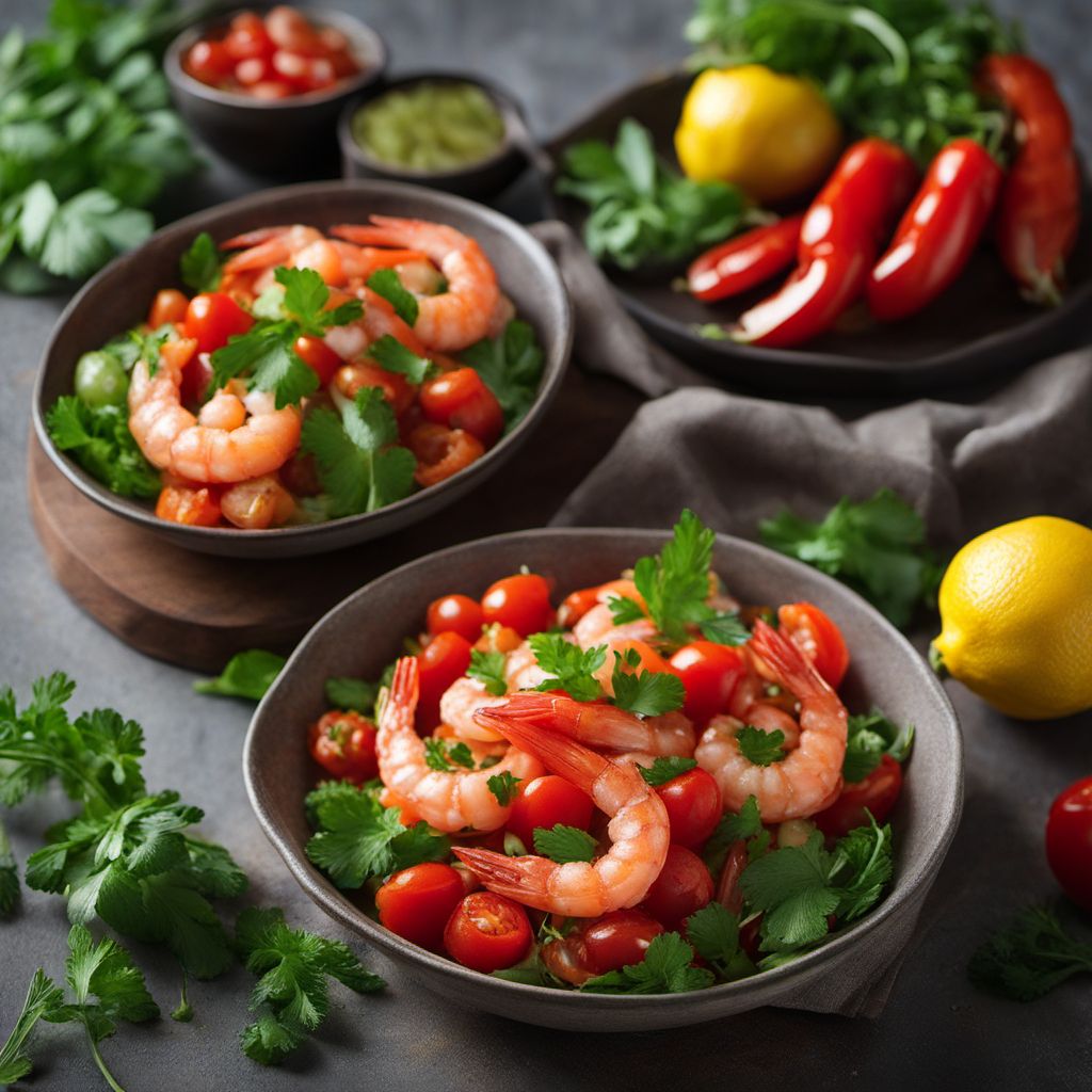 Tatar-style Tomato Shrimp Salad