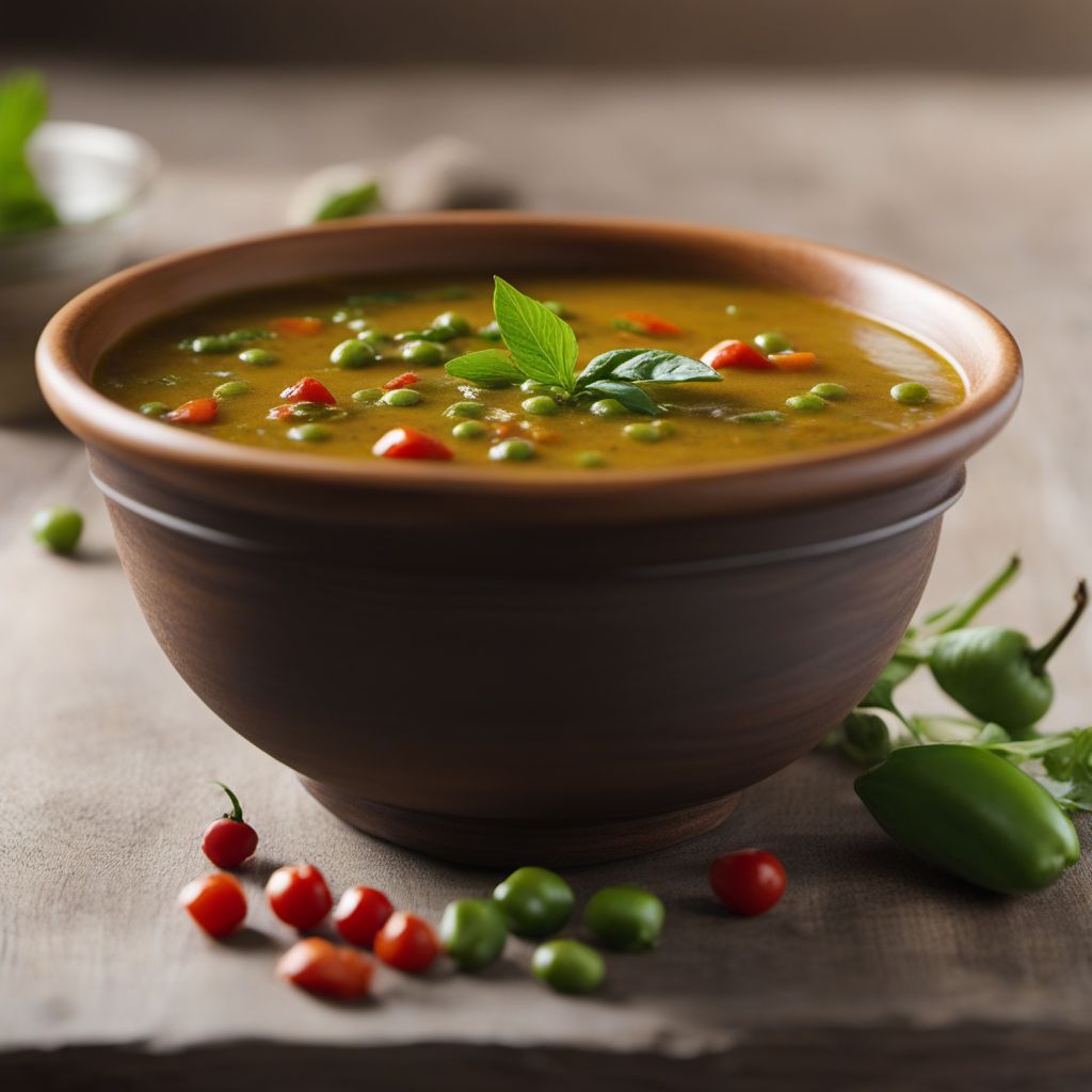 Telugu-style Gungo Peas Soup