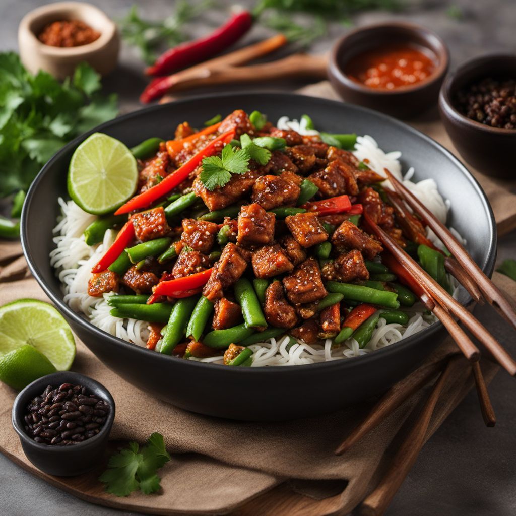 Tempeh Stir-Fry with Spicy Sweet Sauce