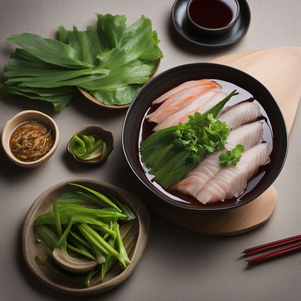 Teochew-style Steamed Buri with Pickled Vegetables