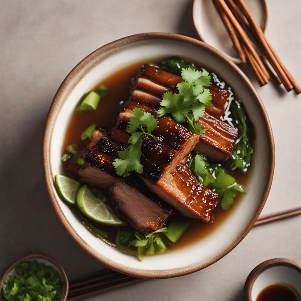 Tōa-tn̂g pau sió-tn̂g with Braised Pork Belly