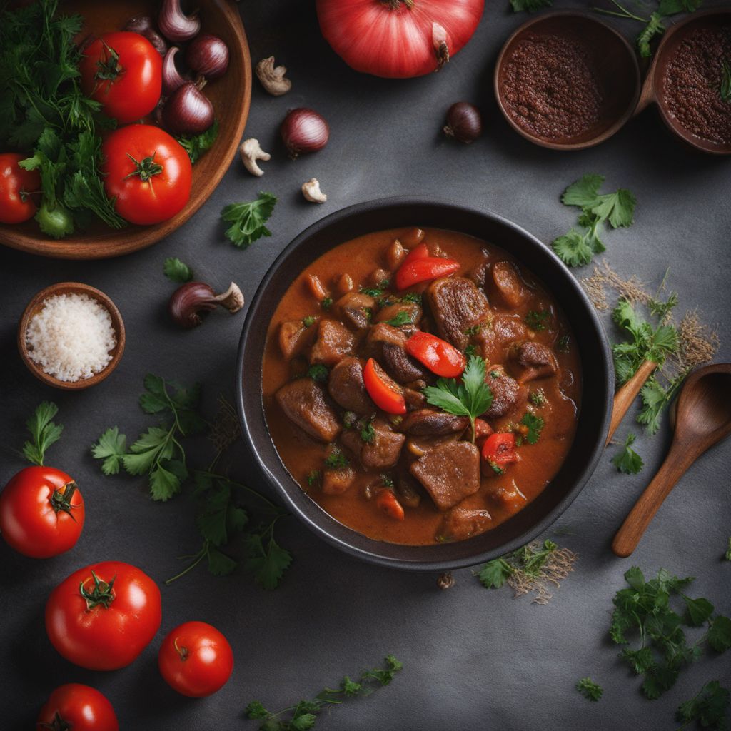 Togolese-style Beef Stew with Mushrooms