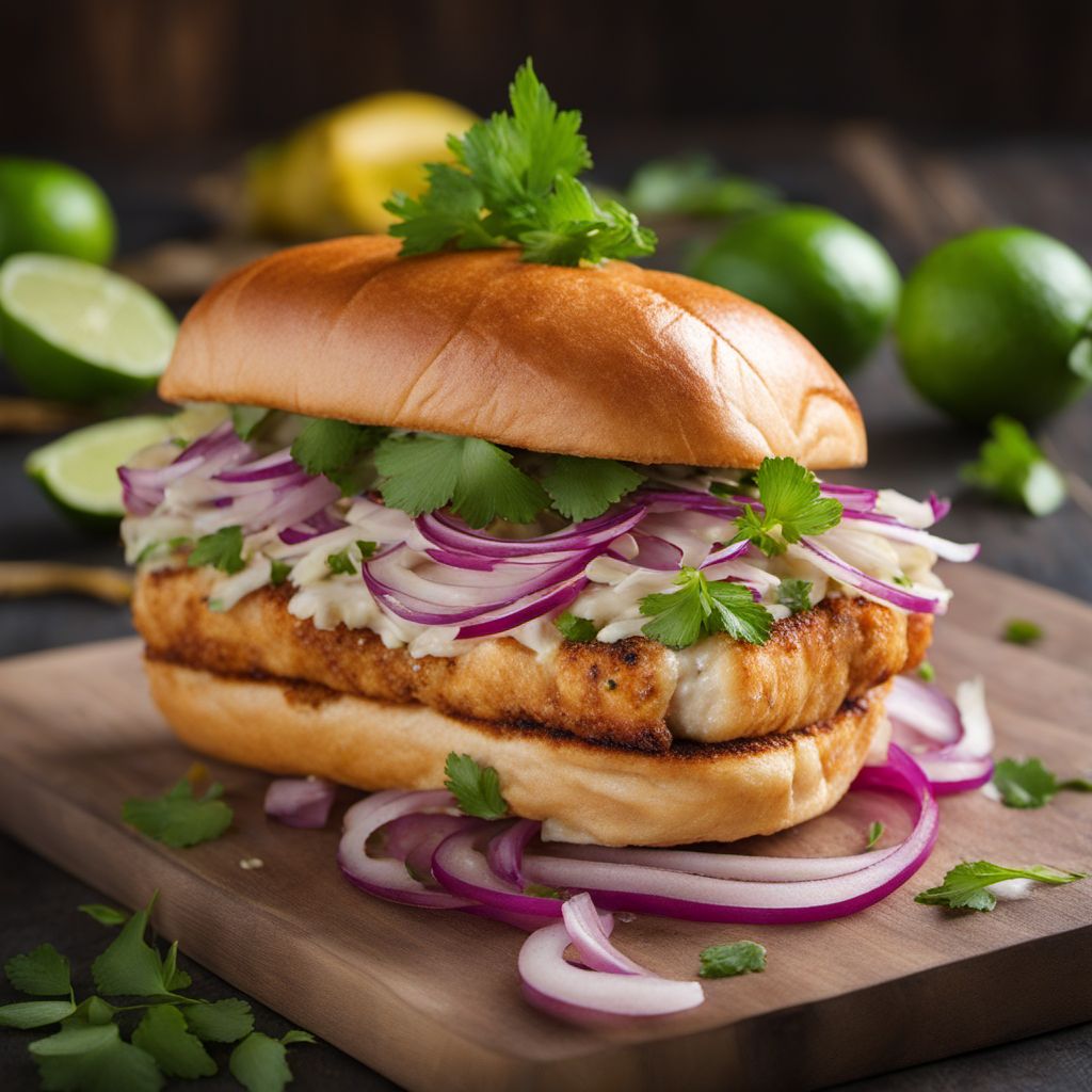 Tongan-Style Grilled Walleye Sandwich