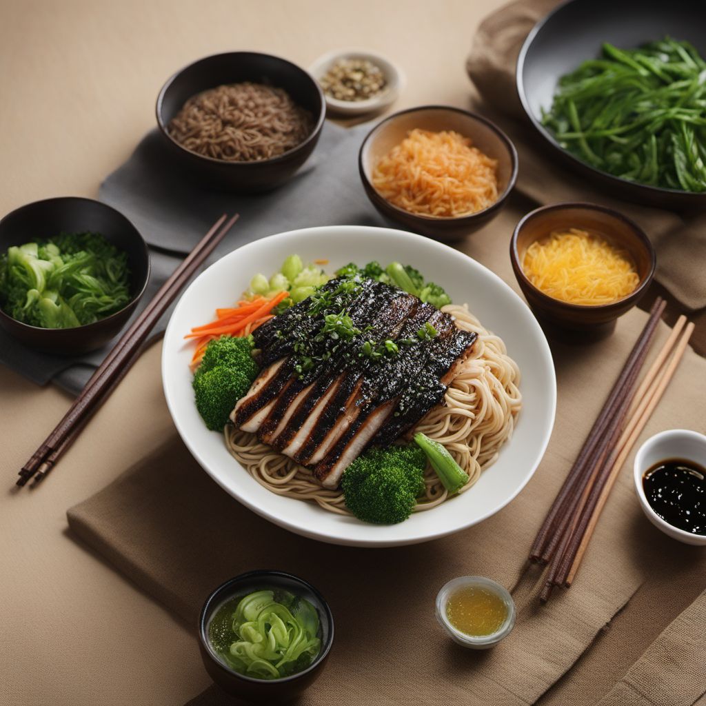 Tororo Soba with Grilled Chicken