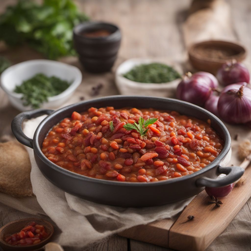 Traditional Romanian Iahnie with Smoked Bacon and Beans