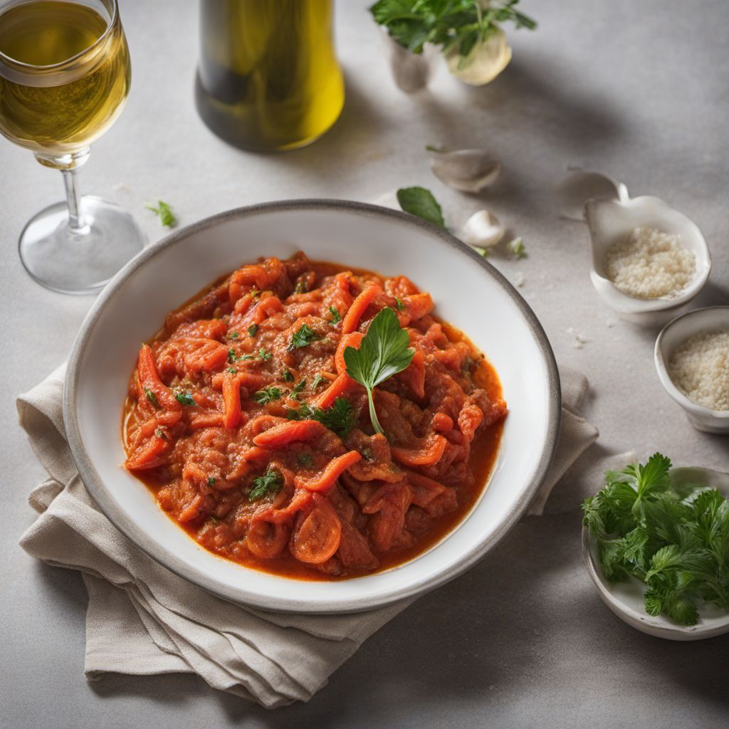 Trippa alla Marchigiana with Tomato and White Wine Sauce