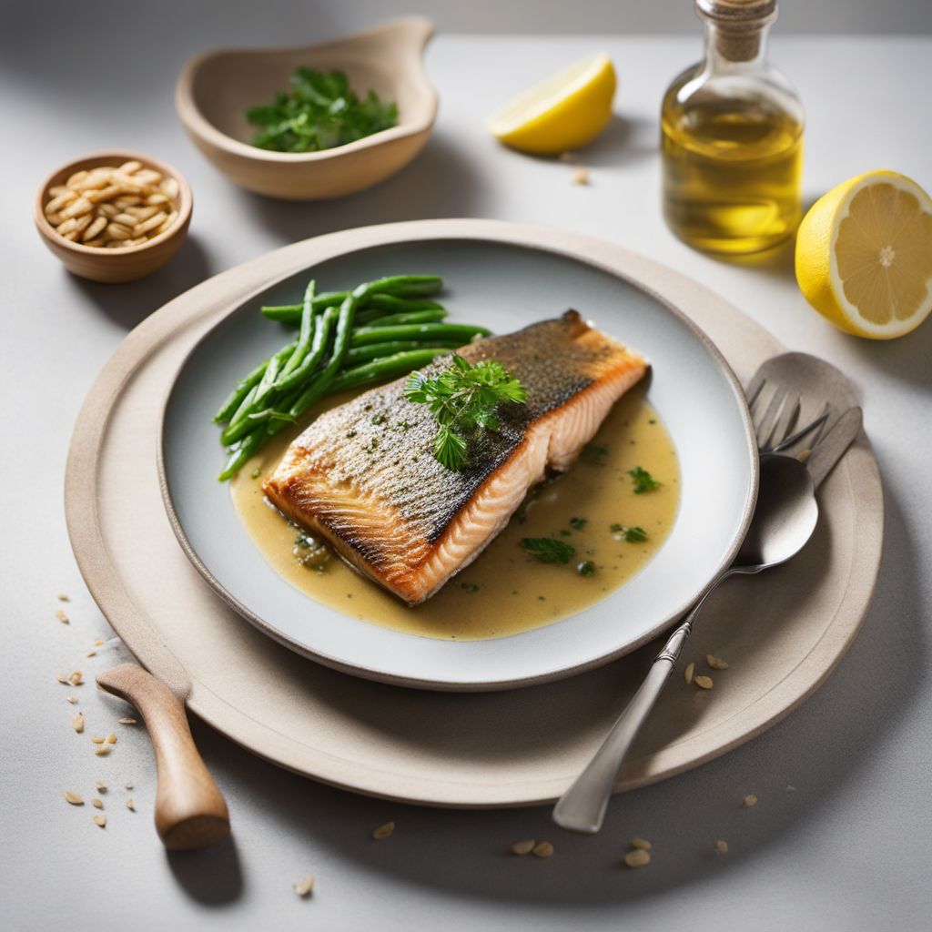 Trout Amandine with Lemon Butter Sauce