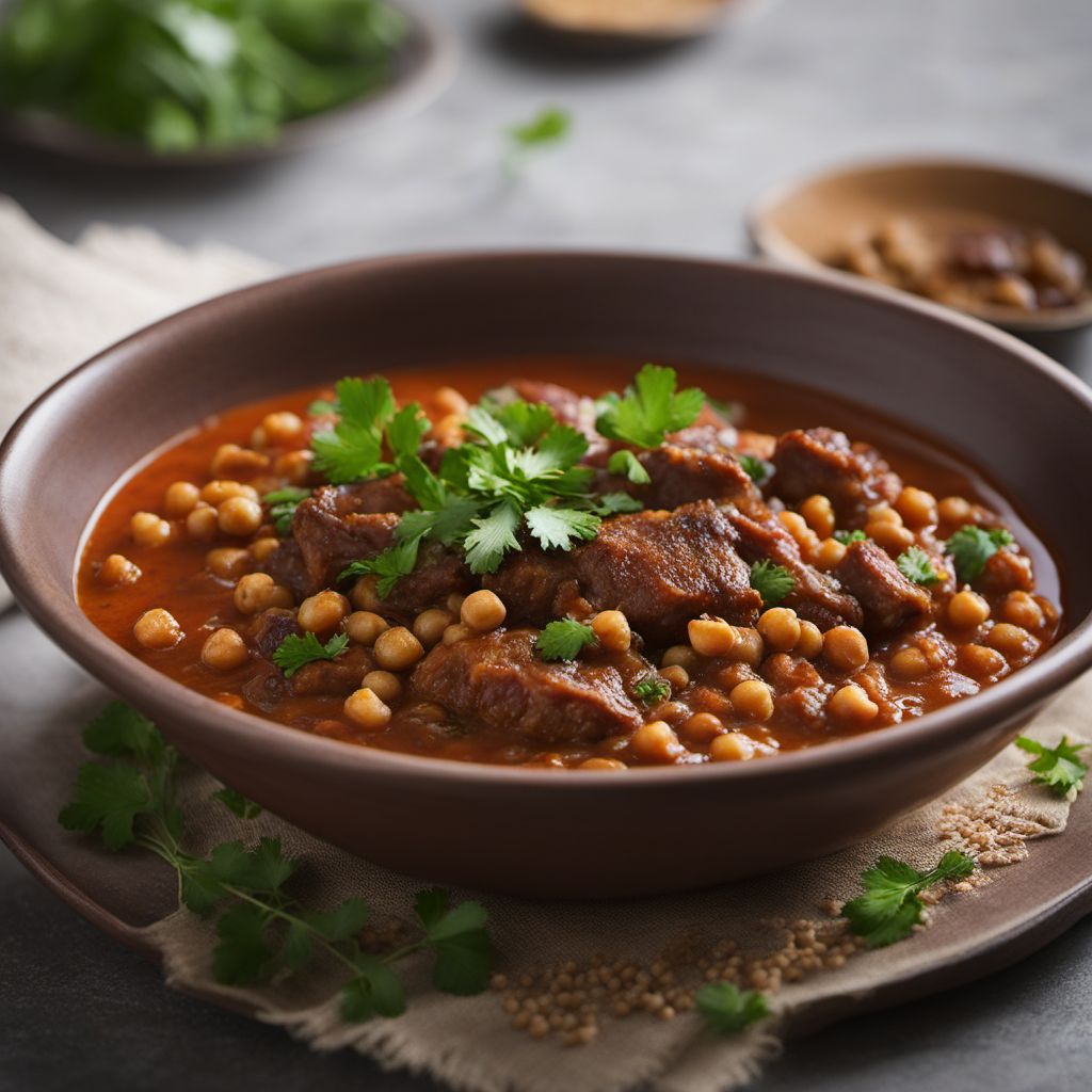 Tunisian Spiced Lamb Stew with Chickpeas