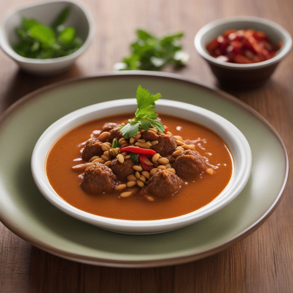 Tuo Zaafi with Spicy Peanut Soup