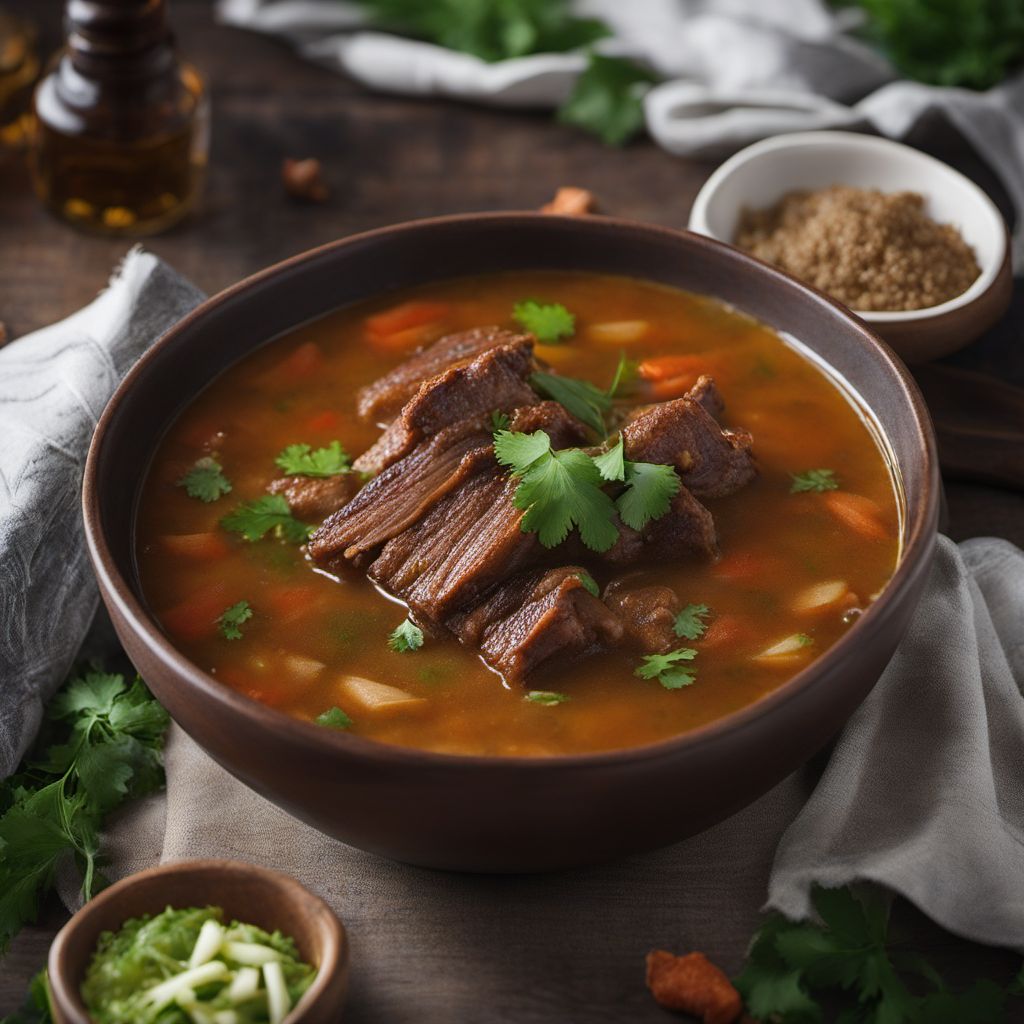 Turkmen Cassava and Spareribs Soup