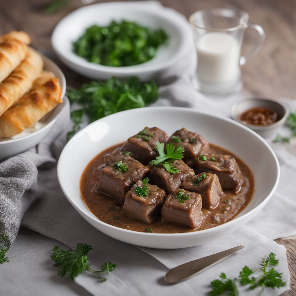 Ukrainian Stuffed Beef Rolls with Mushroom Sauce