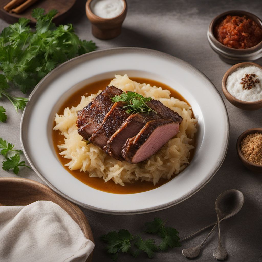 Uzené - Smoked Pork with Sauerkraut and Dumplings