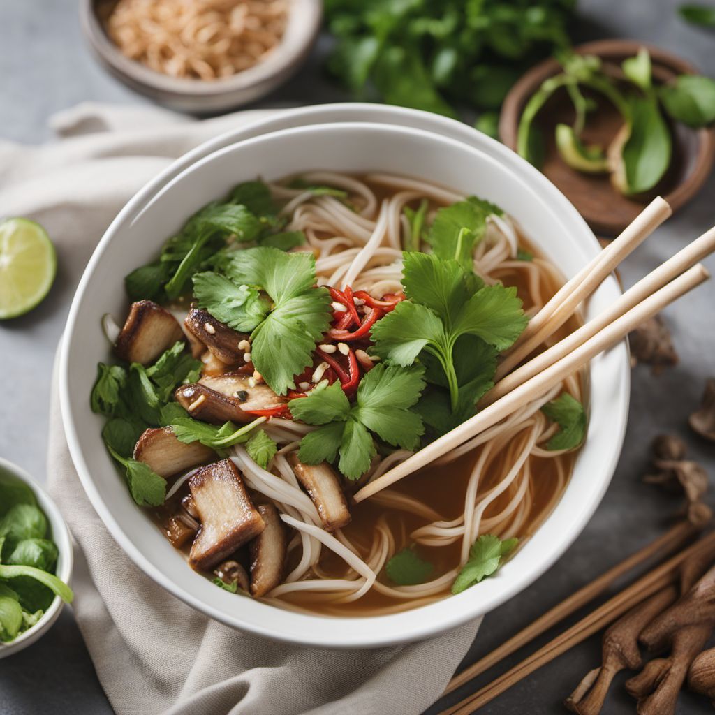 Vegetarian Pho with Tofu and Mushrooms