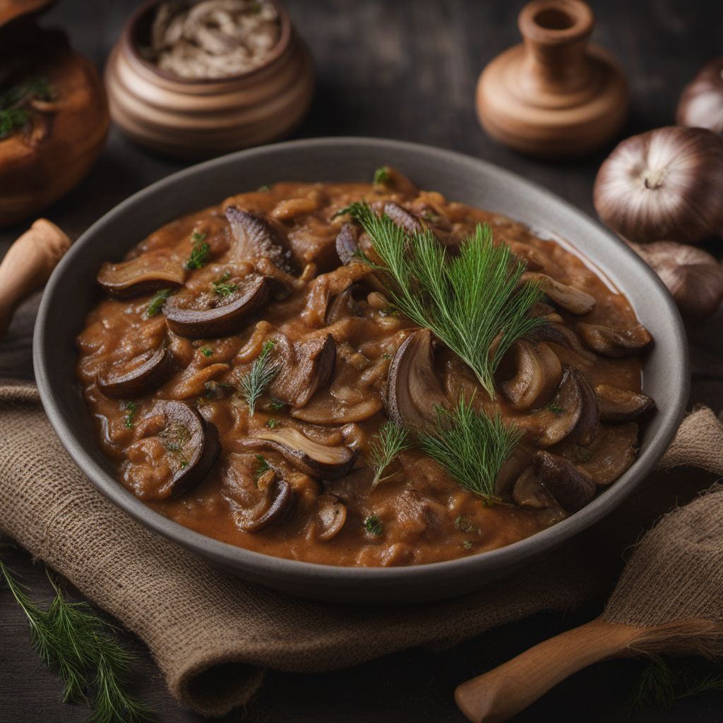 Vereshchaka with Mushroom Sauce