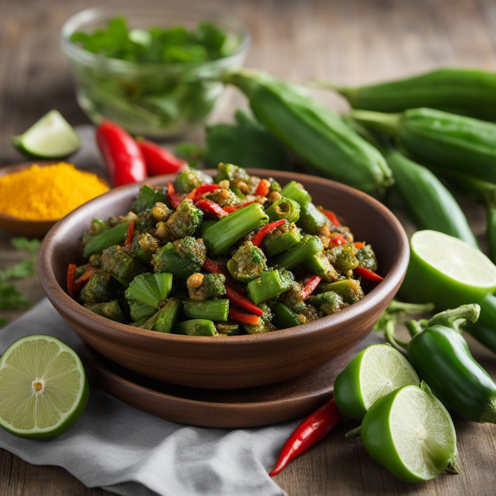 West African Spicy Stir-Fried Okra