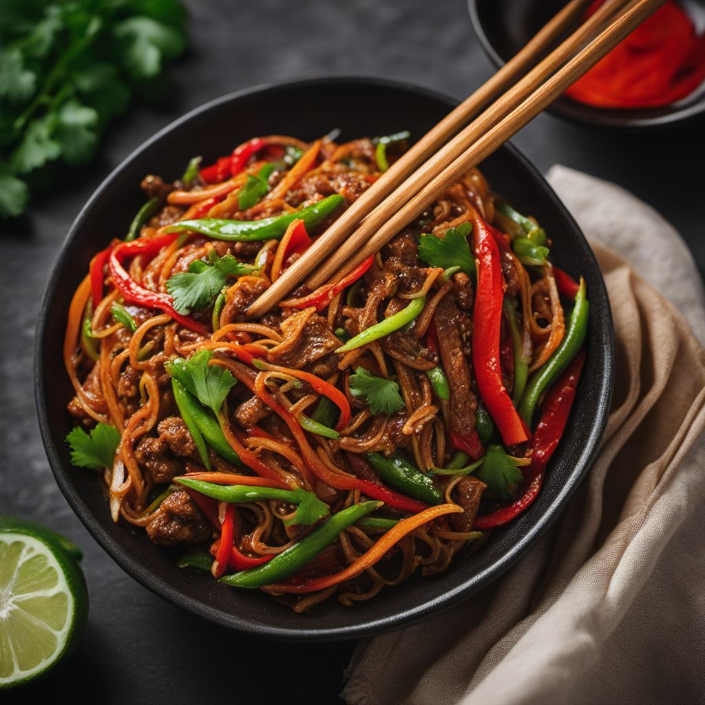 Xinjiang Spicy Noodle Stir-Fry