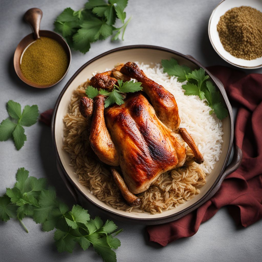 Yemeni-inspired Spiced Roasted Chicken with Fragrant Rice