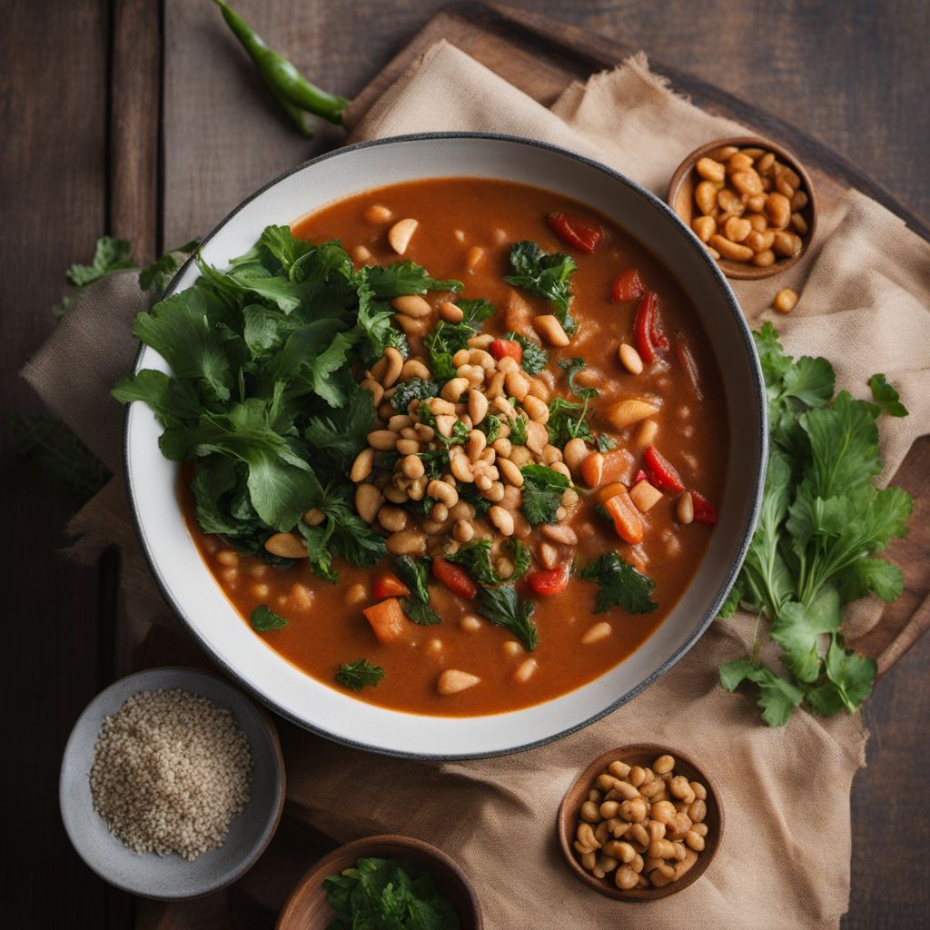 Zambian Peanut Stew with Leafy Greens