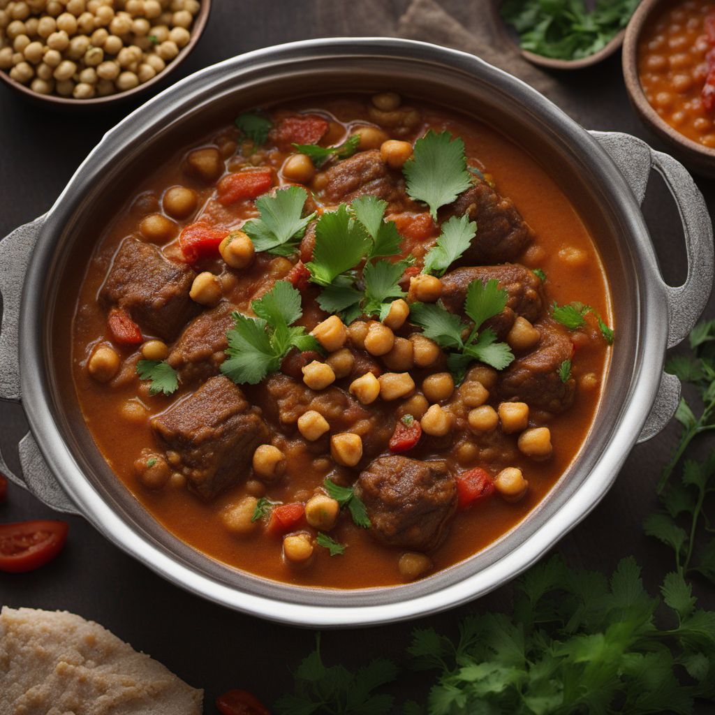 Zuf with Spiced Lamb and Chickpeas