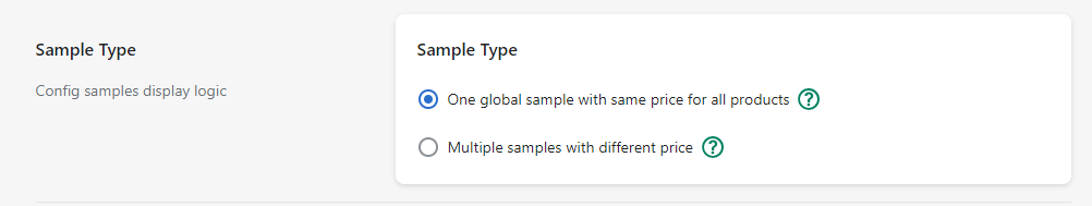 sample type - product sample