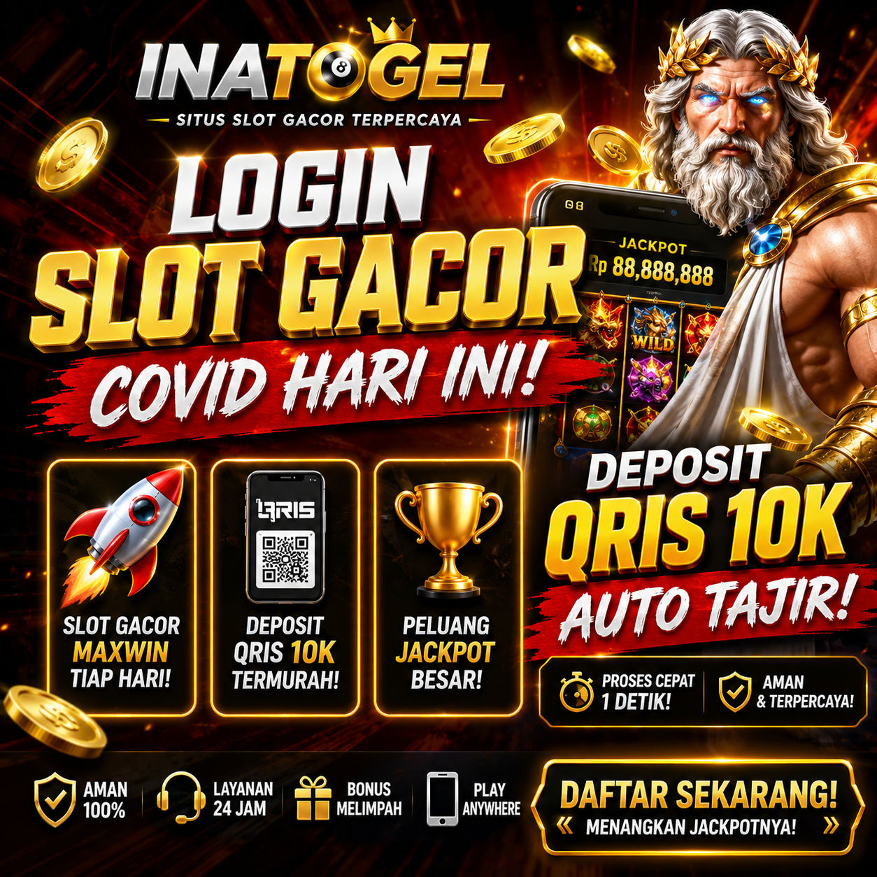 INATOGEL: Login Slot Gacor Covid Hari Ini Oposisi Deposit Qris 10K Auto Tajir