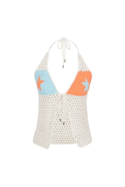 Sea Star Crochet Halter White