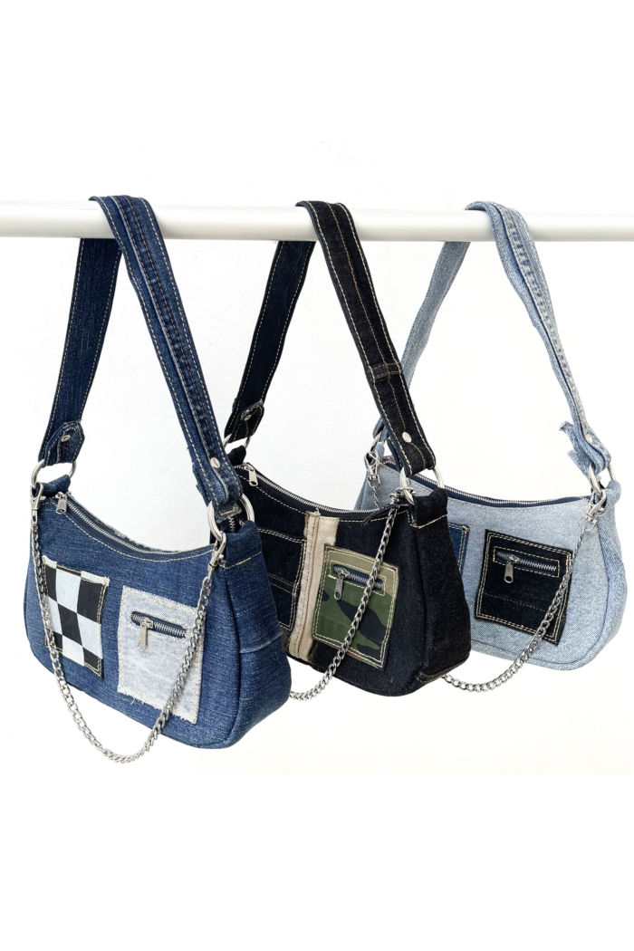 Recycled Denim Shoulder Bag