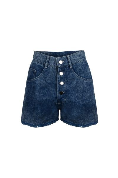 Rosa Denim Shorts - Blue