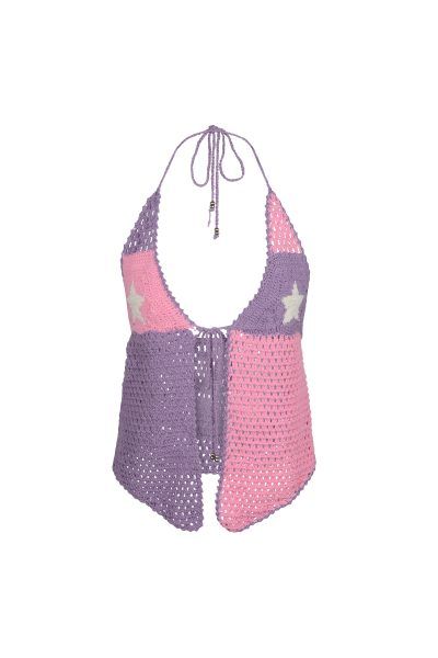 Sea Star Crochet Halter Pink