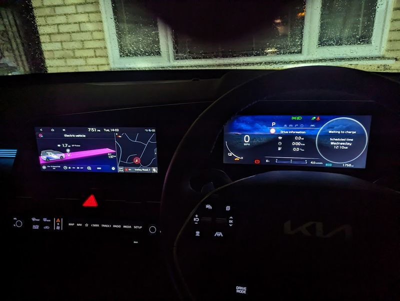 kia niro ev 2023 internal dashboard delayed charging