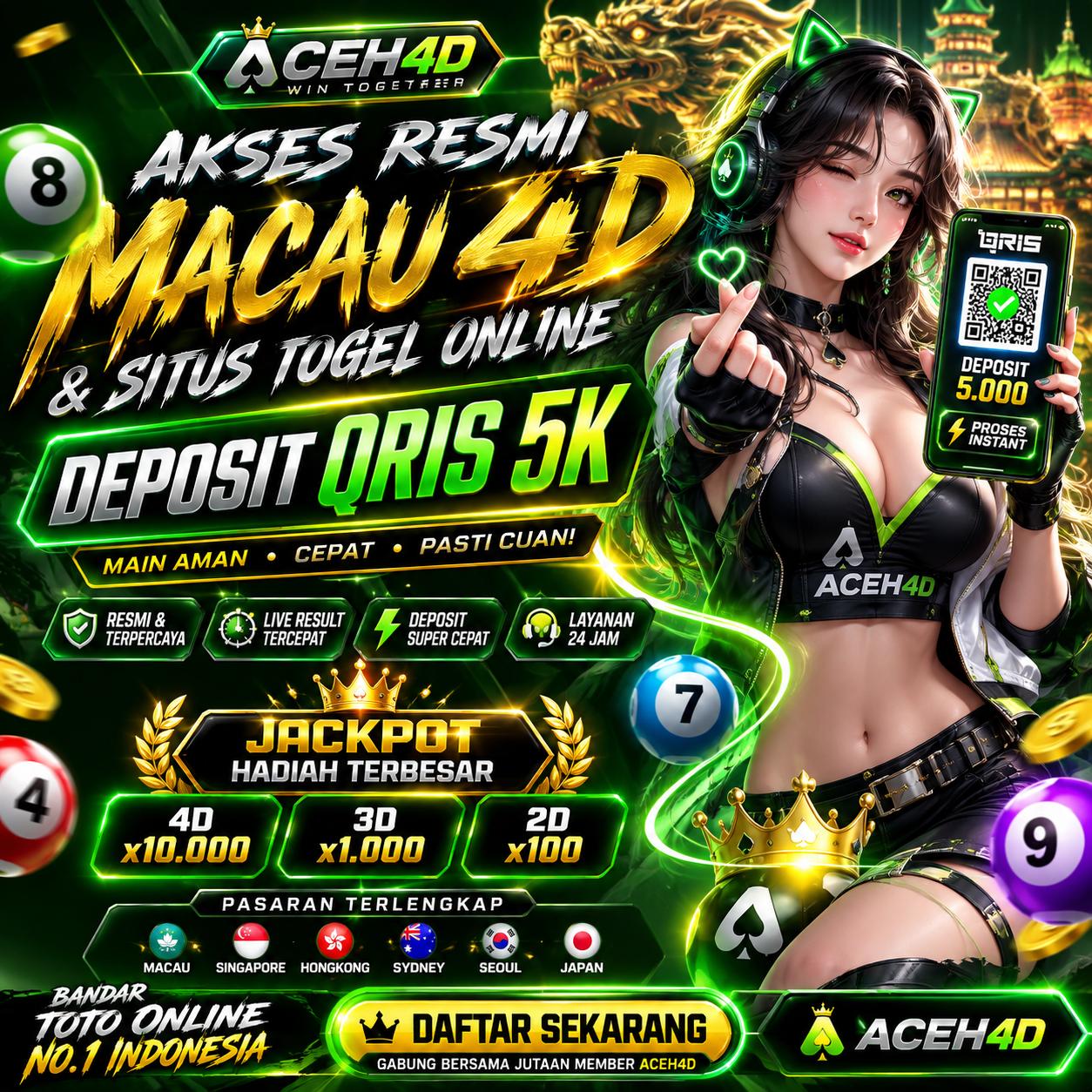 ACEH4D » Akses Resmi Macau 4D & Situs Togel Online Deposit QRIS 5K