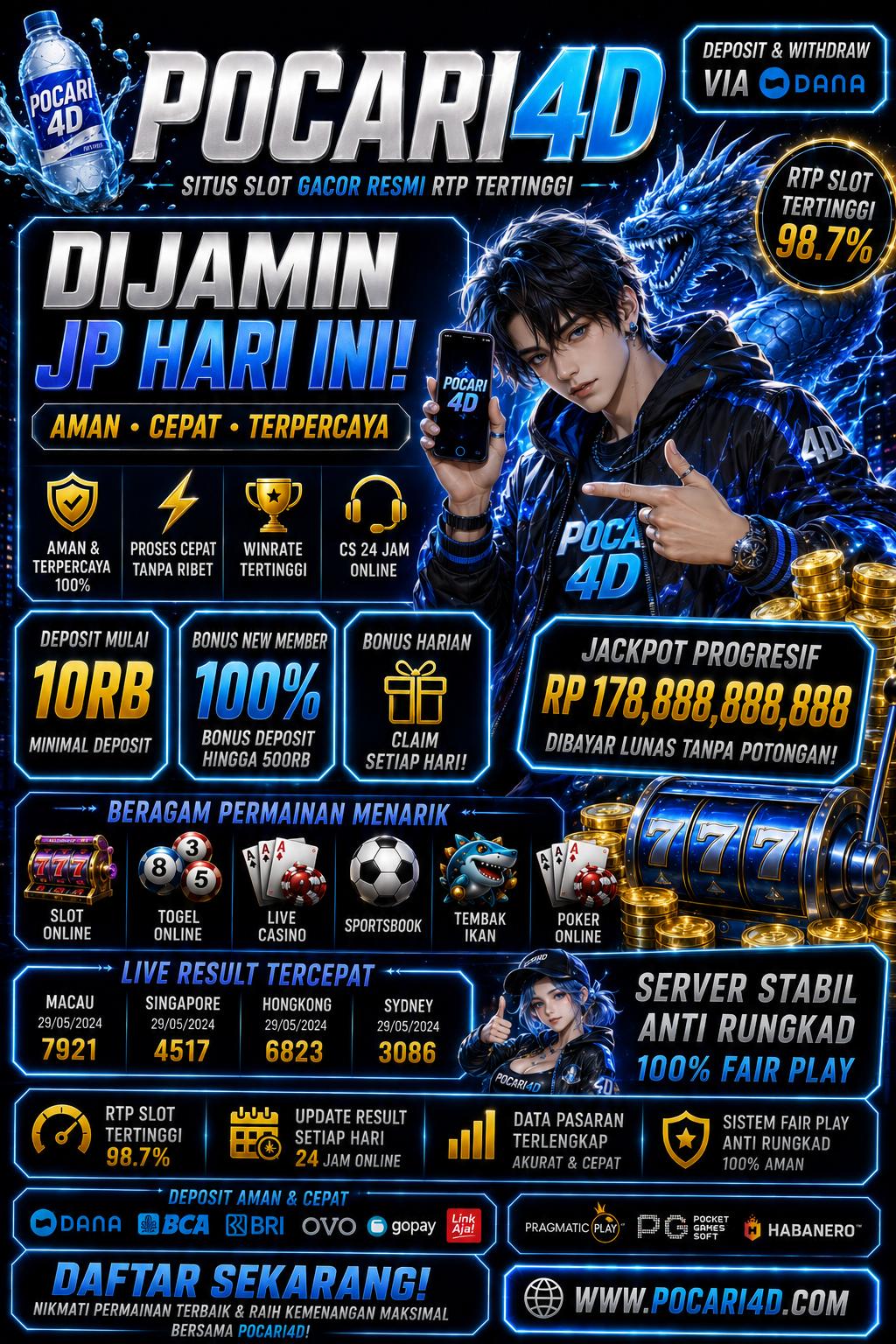 POCARI4D: Situs Slot Gacor Resmi RTP Tertinggi – Dijamin JP Hari Ini!